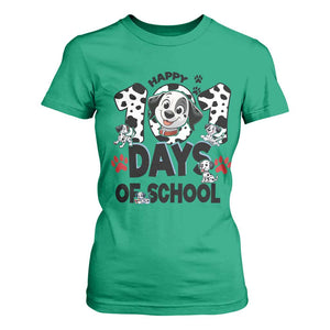 101 Days Of School Dalmatian Dogs T Shirt For Women Happy 101th Day TS02 Irish Green Print Your Wear