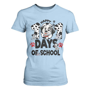 101 Days Of School Dalmatian Dogs T Shirt For Women Happy 101th Day TS02 Light Blue Print Your Wear
