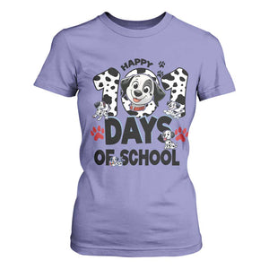 101 Days Of School Dalmatian Dogs T Shirt For Women Happy 101th Day TS02 Violet Print Your Wear