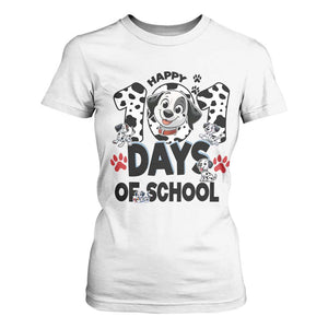 101 Days Of School Dalmatian Dogs T Shirt For Women Happy 101th Day TS02 White Print Your Wear