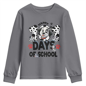 101 Days Of School Dalmatian Dogs Youth Sweatshirt Happy 101th Day TS02 Charcoal Print Your Wear