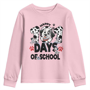 101 Days Of School Dalmatian Dogs Youth Sweatshirt Happy 101th Day TS02 Light Pink Print Your Wear
