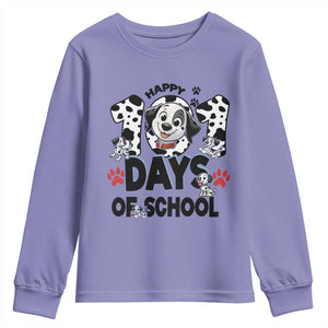 101 Days Of School Dalmatian Dogs Youth Sweatshirt Happy 101th Day TS02 Violet Print Your Wear