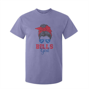 Bills Girl T Shirt For Kid Messy Bun Funny Sports Fan Team TS02 Violet Print Your Wear