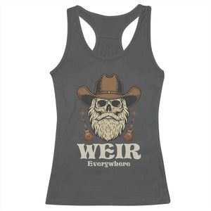 Weir Everywhere Western Skull Guitarist Racerback Tank Top Legendary Musician Memorial Retro Tribute for Fans TS02 Dark Heather Print Your Wear