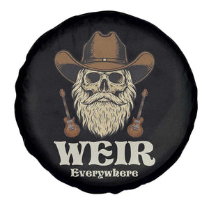 Weir Everywhere Western Skull Guitarist Spare Tire Cover Legendary Musician Memorial Retro Tribute for Fans TS02 Print Your Wear