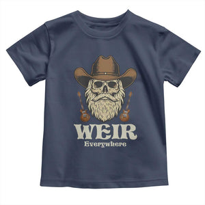Weir Everywhere Western Skull Guitarist Toddler T Shirt Legendary Musician Memorial Retro Tribute for Fans TS02 Navy Print Your Wear