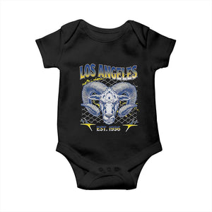 Cool Blue and Gold Ram Head Bighorn Sheep Graphic Baby Onesie Est 1936 Los Angeles Lover TS02 Black Print Your Wear