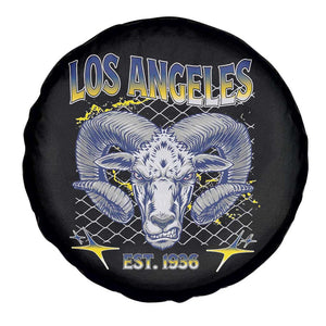Cool Blue and Gold Ram Head Bighorn Sheep Graphic Spare Tire Cover Est 1936 Los Angeles Lover TS02 Print Your Wear