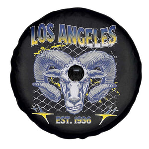Cool Blue and Gold Ram Head Bighorn Sheep Graphic Spare Tire Cover Est 1936 Los Angeles Lover TS02 Print Your Wear