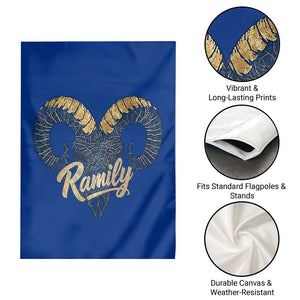 Ramily Bighorn Sheep Skull Ram Lover Vintage Garden Flag TS02 Print Your Wear