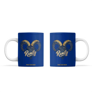 Ramily Bighorn Sheep Skull Ram Lover Vintage Coffee Mug TS02 Royal Blue Print Your Wear