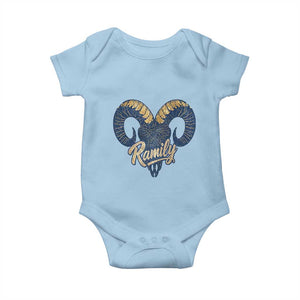Ramily Bighorn Sheep Skull Ram Lover Vintage Baby Onesie TS02 Light Blue Print Your Wear