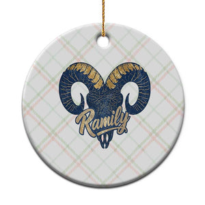 Ramily Bighorn Sheep Skull Ram Lover Vintage Ceramic Ornament TS02 1pc Christmas Plaid Print Your Wear