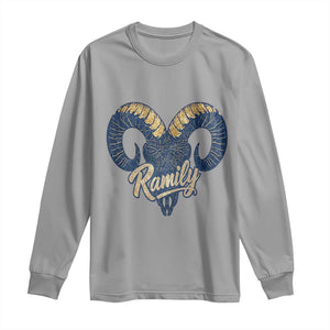 Ramily Bighorn Sheep Skull Ram Lover Vintage Long Sleeve Shirt TS02 Sport Gray Print Your Wear