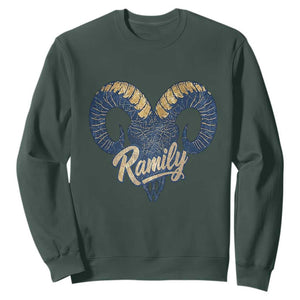 Ramily Bighorn Sheep Skull Ram Lover Vintage Sweatshirt TS02 Dark Forest Green Print Your Wear