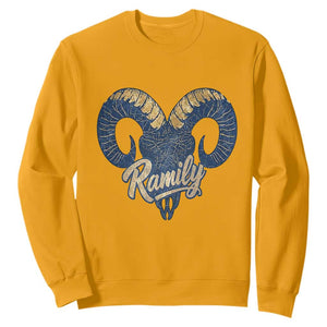 Ramily Bighorn Sheep Skull Ram Lover Vintage Sweatshirt TS02 Gold Print Your Wear