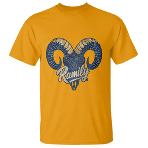 Ramily Bighorn Sheep Skull Ram Lover Vintage T Shirt TS02 Gold Print Your Wear