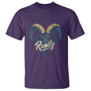 Ramily Bighorn Sheep Skull Ram Lover Vintage T Shirt TS02 Purple Print Your Wear