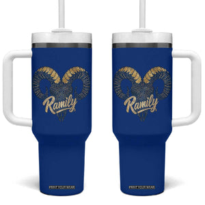 Ramily Bighorn Sheep Skull Ram Lover Vintage Tumbler With Handle TS02 One Size: 40 oz Royal Blue Print Your Wear