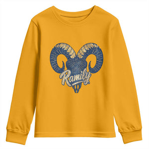 Ramily Bighorn Sheep Skull Ram Lover Vintage Youth Sweatshirt TS02 Gold Print Your Wear