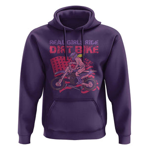 Real Girls Ride Dirt Bikes Hoodie Motocross Lovers Gifts For Womens TS02 Purple Print Your Wear