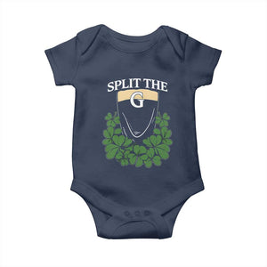 Split the G Funny Irish Stout Beer Drinking Game Baby Onesie St. Patrick’s Day Shamrocks Pub Crawl Crew TS02 Navy Print Your Wear