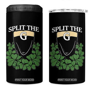 Split the G Funny Irish Stout Beer Drinking Game 4 in 1 Can Cooler Tumbler St. Patrick’s Day Shamrocks Pub Crawl Crew TS02 One Size: 16 oz Black Print Your Wear