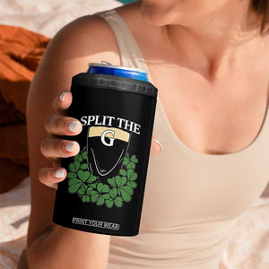 Split the G Funny Irish Stout Beer Drinking Game 4 in 1 Can Cooler Tumbler St. Patrick’s Day Shamrocks Pub Crawl Crew TS02 Print Your Wear