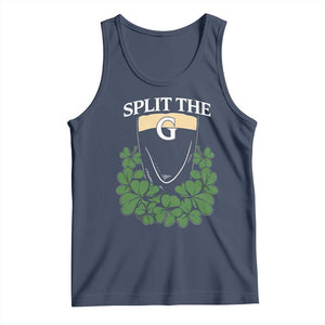 Split the G Funny Irish Stout Beer Drinking Game Tank Top St. Patrick’s Day Shamrocks Pub Crawl Crew TS02 Navy Print Your Wear