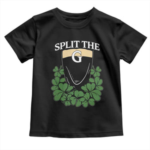 Split the G Funny Irish Stout Beer Drinking Game Toddler T Shirt St. Patrick’s Day Shamrocks Pub Crawl Crew TS02 Black Print Your Wear