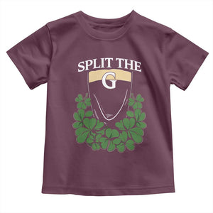 Split the G Funny Irish Stout Beer Drinking Game Toddler T Shirt St. Patrick’s Day Shamrocks Pub Crawl Crew TS02 Maroon Print Your Wear