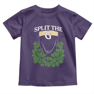 Split the G Funny Irish Stout Beer Drinking Game Toddler T Shirt St. Patrick’s Day Shamrocks Pub Crawl Crew TS02 Purple Print Your Wear