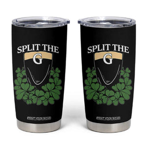 Split the G Funny Irish Stout Beer Drinking Game Tumbler Cup St. Patrick’s Day Shamrocks Pub Crawl Crew TS02 Black Print Your Wear