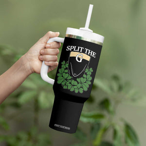 Split the G Funny Irish Stout Beer Drinking Game Tumbler With Handle St. Patrick’s Day Shamrocks Pub Crawl Crew TS02 Print Your Wear