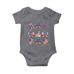 4th of July Teacher Student Baby Onesie Patriotic Teaching Learning Retro Coquette TS02 Charcoal Print Your Wear