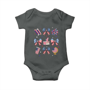 4th of July Teacher Student Baby Onesie Patriotic Teaching Learning Retro Coquette TS02 Dark Heather Print Your Wear