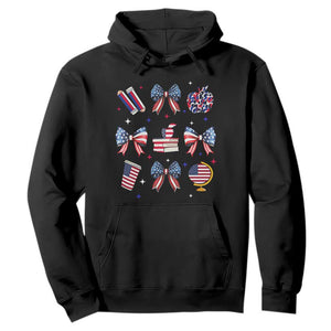 4th of July Teacher Student Hoodie Patriotic Teaching Learning Retro Coquette TS02 Black Print Your Wear