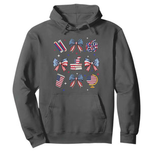 4th of July Teacher Student Hoodie Patriotic Teaching Learning Retro Coquette TS02 Dark Heather Print Your Wear