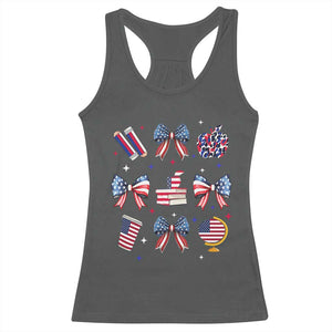 4th of July Teacher Student Racerback Tank Top Patriotic Teaching Learning Retro Coquette TS02 Dark Heather Print Your Wear