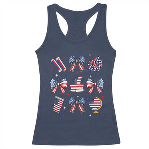 4th of July Teacher Student Racerback Tank Top Patriotic Teaching Learning Retro Coquette TS02 Navy Print Your Wear