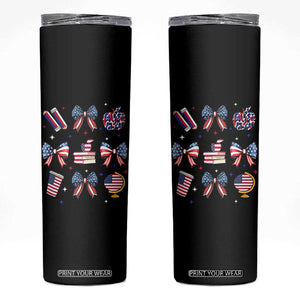 4th of July Teacher Student Skinny Tumbler Patriotic Teaching Learning Retro Coquette TS02 Black Print Your Wear