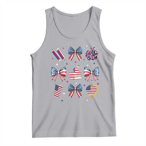 4th of July Teacher Student Tank Top Patriotic Teaching Learning Retro Coquette TS02 Athletic Heather Print Your Wear