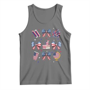 4th of July Teacher Student Tank Top Patriotic Teaching Learning Retro Coquette TS02 Black Heather Print Your Wear
