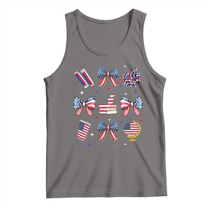 4th of July Teacher Student Tank Top Patriotic Teaching Learning Retro Coquette TS02 Deep Heather Print Your Wear