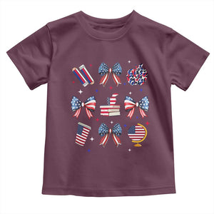 4th of July Teacher Student Toddler T Shirt Patriotic Teaching Learning Retro Coquette TS02 Maroon Print Your Wear
