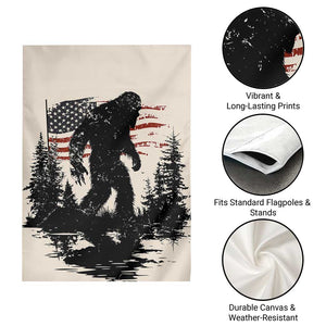 American Flag Bigfoot Garden Flag Patriotic Sasquatch Retro Vintage TS02 Print Your Wear