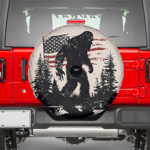 American Flag Bigfoot Spare Tire Cover Patriotic Sasquatch Retro Vintage TS02 Sand Print Your Wear