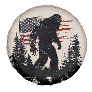 American Flag Bigfoot Spare Tire Cover Patriotic Sasquatch Retro Vintage TS02 Print Your Wear