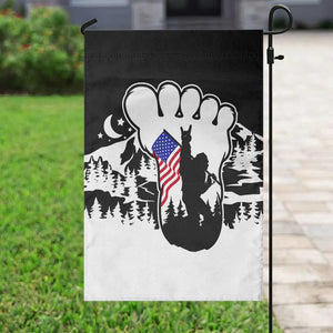 Patriotic Bigfoot Garden Flag Rocking On Sasquatch Footprint With American Flag TS02 Print Your Wear